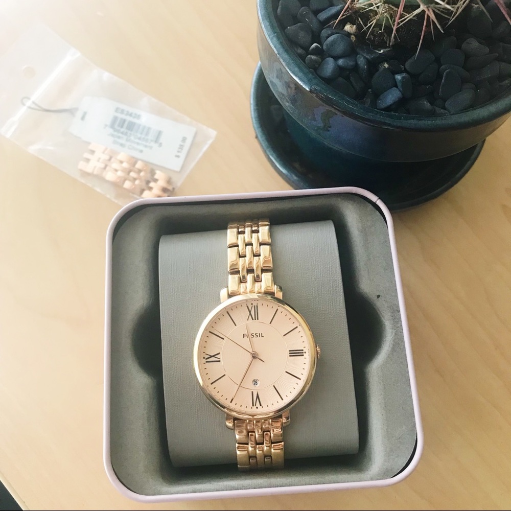 FOSSIL Jacqueline Rose-Tone Stainless Steel Watch